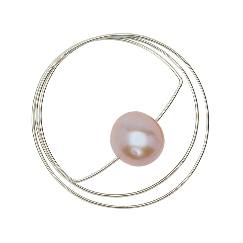 Circle Wrap Ring with Round Fresh Water Pearl (9mm)