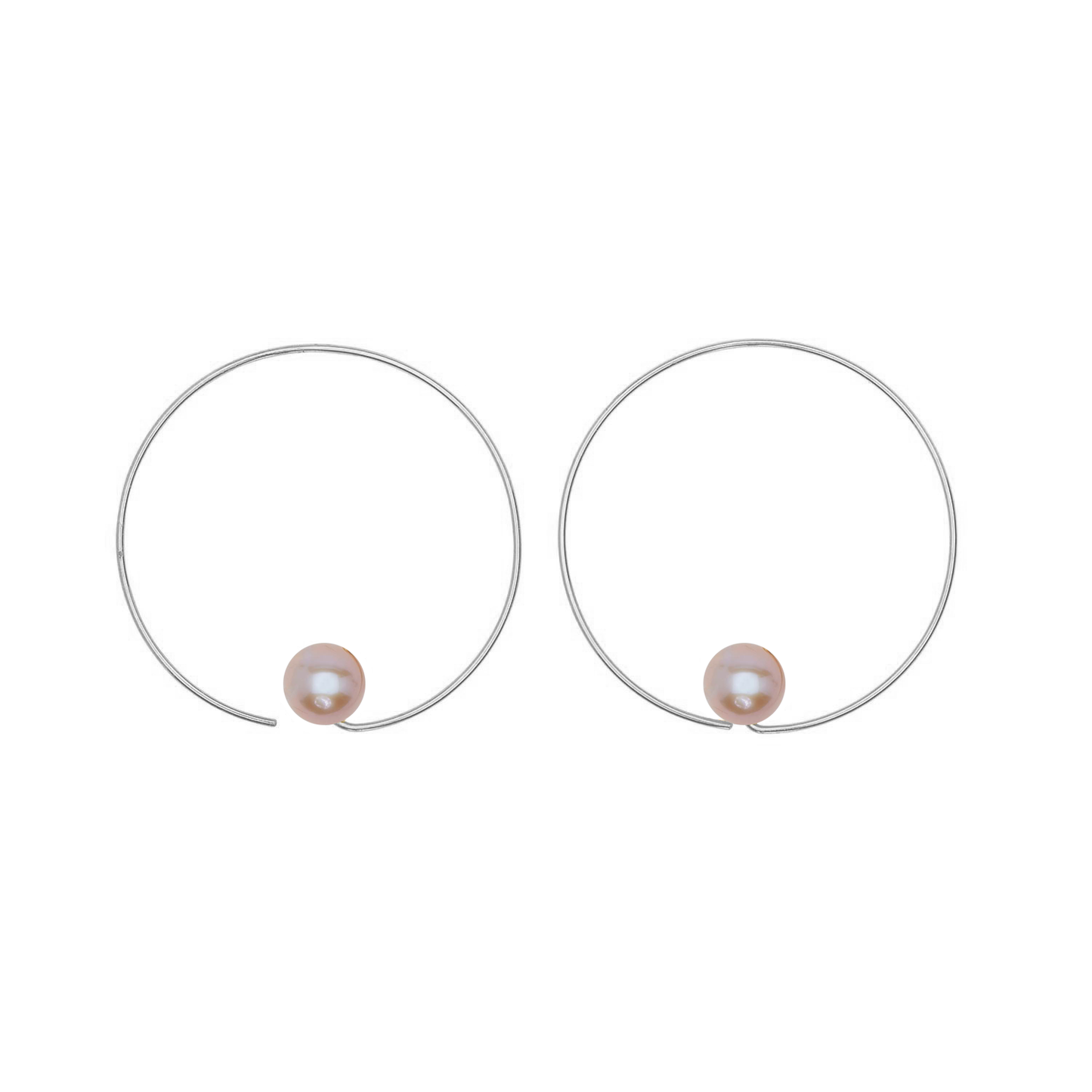 Extra Small Round Hoops with Freshwater Pearls