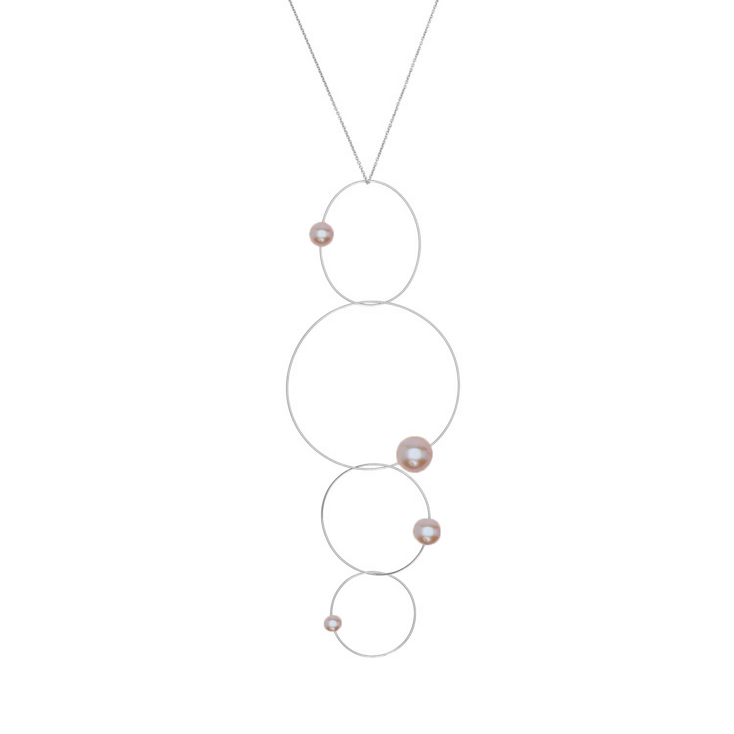 MMJ 'Morph It!' Hoop Necklace with Round Freshwater Pearls