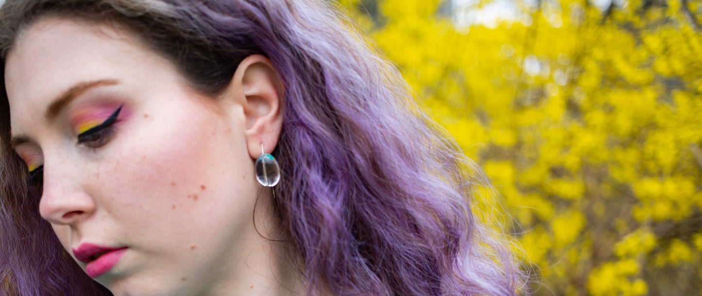 Asymmetric Neckwire with Rock Crystal