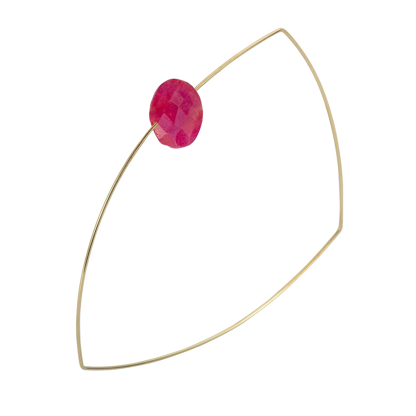 Triangle Bangle with hand-cut precious Gemstones