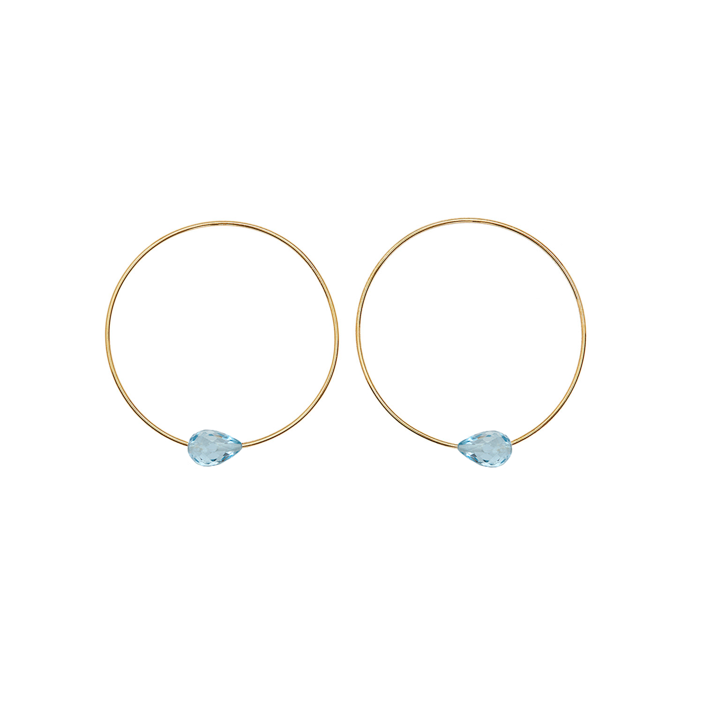 Extra Small Hoops with Drop Gems