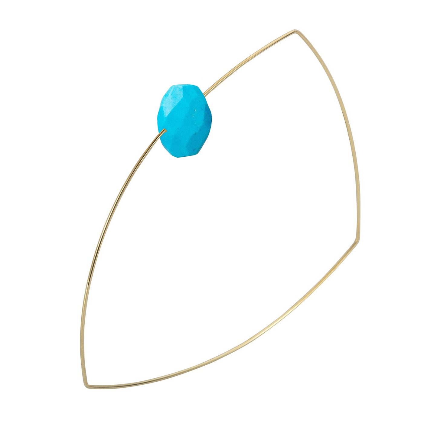Triangle Bangle with hand-cut precious Gemstones
