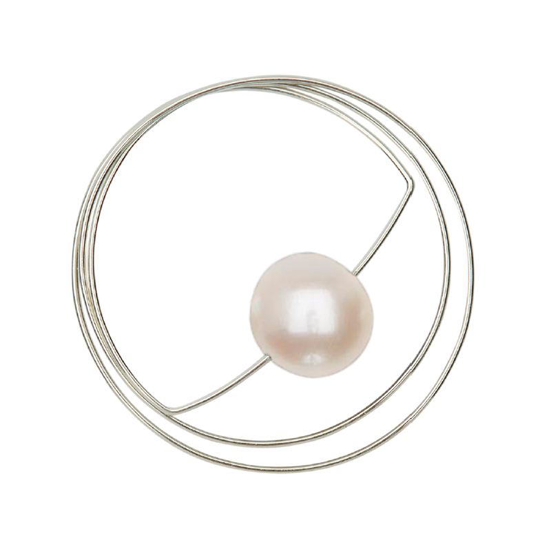 Circle Wrap Ring with Round Fresh Water Pearl (9mm)