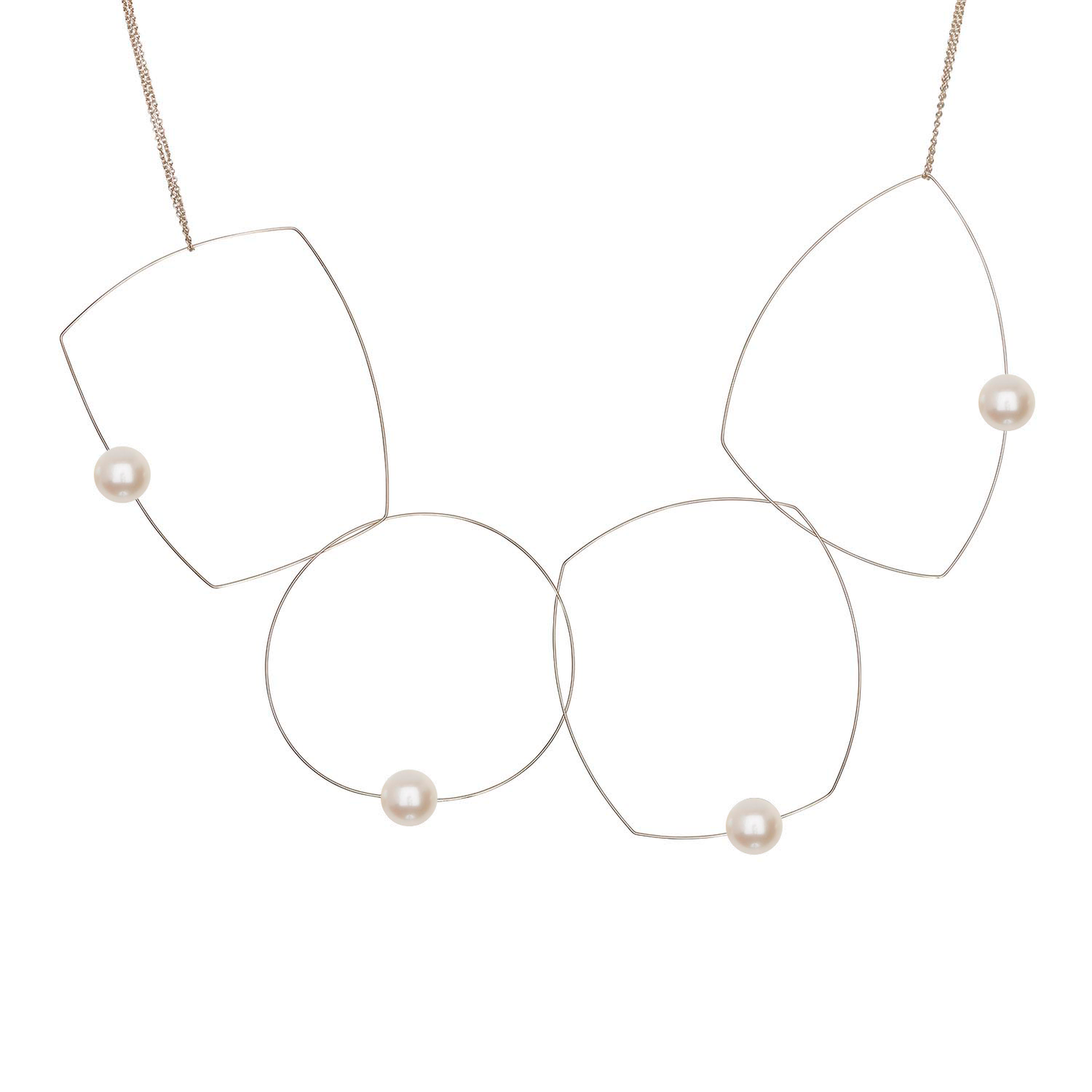 'Morph It!' Statement Necklace with Round Freshwater Pearls